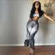 Gradient Sexy Sport Skinny Pants Two Piece Set DLSF-K23S38767