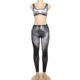 Gradient Sexy Sport Skinny Pants Two Piece Set DLSF-K23S38767