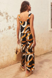 Casual Print Sleeveless Two Piece Pants Set GSNU-3019