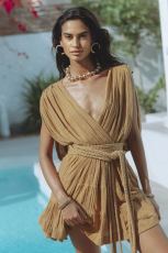 Sexy Solid Color Drawstring Belt Mini Dress GSNU-8047