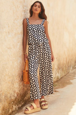 Casual Print Sleeveless Two Piece Pants Set GSNU-3019