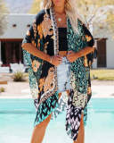 Chiffon Printed Cardigan Kimono Shawl GSNU-2271