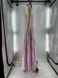 Solid Color Slash Shoulder Maxi Dress GFDY-1337