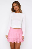 Lace See Through Skirt(With Bottom Pants) MZ-2879