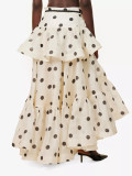 Fashion Wave Ruffle Cake Long Skirt (Without Belt) SHD-9777