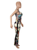 Colorful Printed Tassel Lace Jumpsuit SHD-9781
