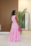 Solid Color Slash Shoulder Maxi Dress GFDY-1337