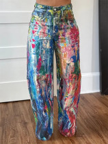 Fashion Painted Loose Pants OLYF-6187