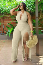 Halterneck Irregular Backless Split Jumpsuit SH-391399