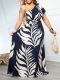 Single Shoulder Print Maxi Dress AIL-321