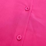 Plus Size Flared Sleeve Single Breasted Belt Loose Long Dress GMLF-3270