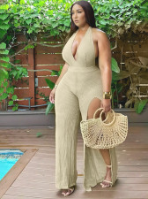 Halterneck Irregular Backless Split Jumpsuit SH-391399