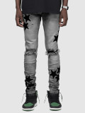 Men's Star Fashion Holes Denim Trousers GDMY-353