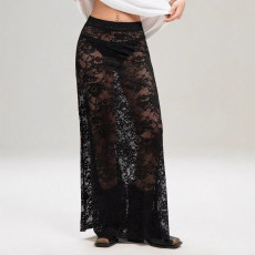 Lace Sexy High Waist Long Skirt GPBY-718