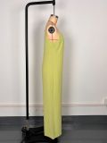 Solid Color Sling Loose Jumpsuit GWDS-250518