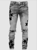 Men's Star Fashion Holes Denim Trousers GDMY-353