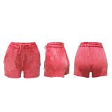 Solid Color Drawstring Casual Shorts SFY-735