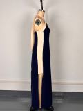 Backless Halterneck Slit Fashion Maxi Dress GWDS-250514
