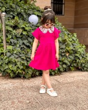 Kids Girl Knits Short Sleeve Casual Dress GYAY-8123