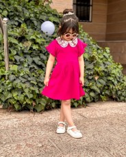 Kids Girl Knits Short Sleeve Casual Dress GYAY-8123
