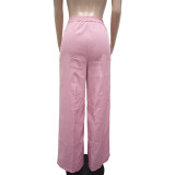 Solid Color Straight Pants TK-6345