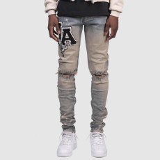 Men's Fashion Print Slim Tight Jeans GDMY-609