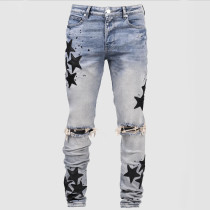 Men's Star Fashion Holes Denim Trousers GDMY-353