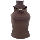 Sleeveless Off Shoulder Casual T Shirt LS-0417