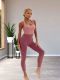 Solid Color Sport Tank Tops Yoga Pants Set SMD-25071