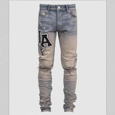 Men's Fashion Print Slim Tight Jeans GDMY-609