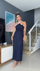 Backless Halterneck Slit Fashion Maxi Dress GWDS-250514