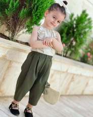 Kids Girl Solid Color Sleeveless Two Piece Pants Set GYAY-8125