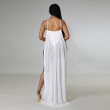 Sexy Mesh Hot Drill See Through Maxi Dress GOSD-6675