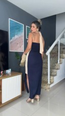 Backless Halterneck Slit Fashion Maxi Dress GWDS-250514