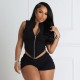 Solid Color Skinny Tank Top Sexy Shorts Set GFCF-1376