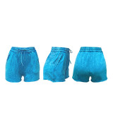 Solid Color Drawstring Casual Shorts SFY-735