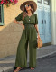 Short Sleeve Lapel Loose Jumpsuit GWDS-250508
