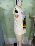 Sleeveless Print Casual T Shirt GYZY-8890