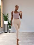 Solid Color Sport Tank Tops Yoga Pants Set SMD-25071