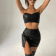 Sexy Wrap Chest Tops Split Skirt 2 Piece Set GPBY-1452