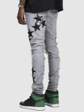 Men's Star Fashion Holes Denim Trousers GDMY-353