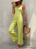 Solid Color Sling Loose Jumpsuit GWDS-250518