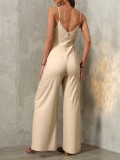 Solid Color Sling Loose Jumpsuit GWDS-250518