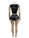 Print Short Sleeve Shorts Two Piece Set GFCF-1313