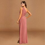 Single Shoulder Ruffles Irregular Maxi Dress GYSD-83388