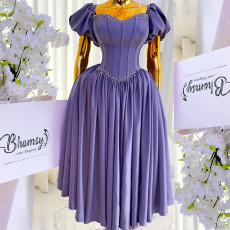 Square Neck Beaded Bandage Long Dress GMSF-SU9128