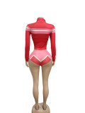 Color Block Bikini Short Top Three Piece Set GFCF-1372