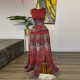 O Neck Print Sleeveless Split Maxi Dress GMSF-SU9169