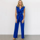 V Neck Backless Tie Up Jumpsuit CYA-901846