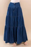 Cake Denim Half Body Long Skirt GMYT-14203